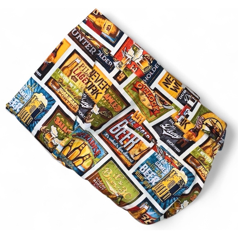 Loudmouth Golf Pants‎ 42x32 (40x30) Beer and Cocktail All Over Print Stretch